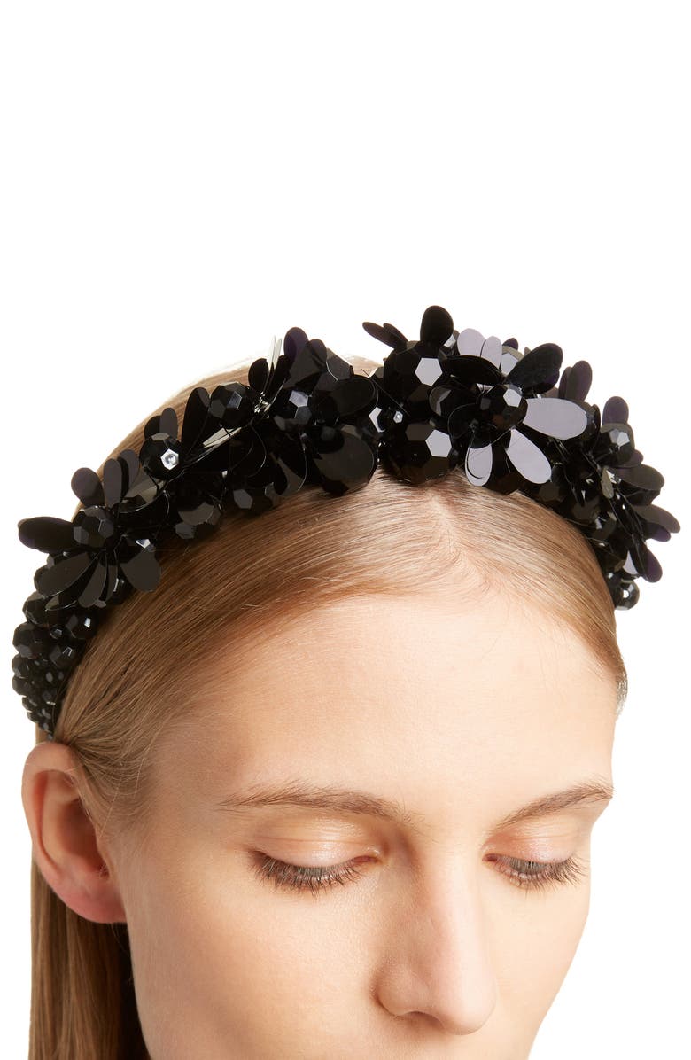 Simone Rocha Chunky Embellished Headband, Alternate, color,