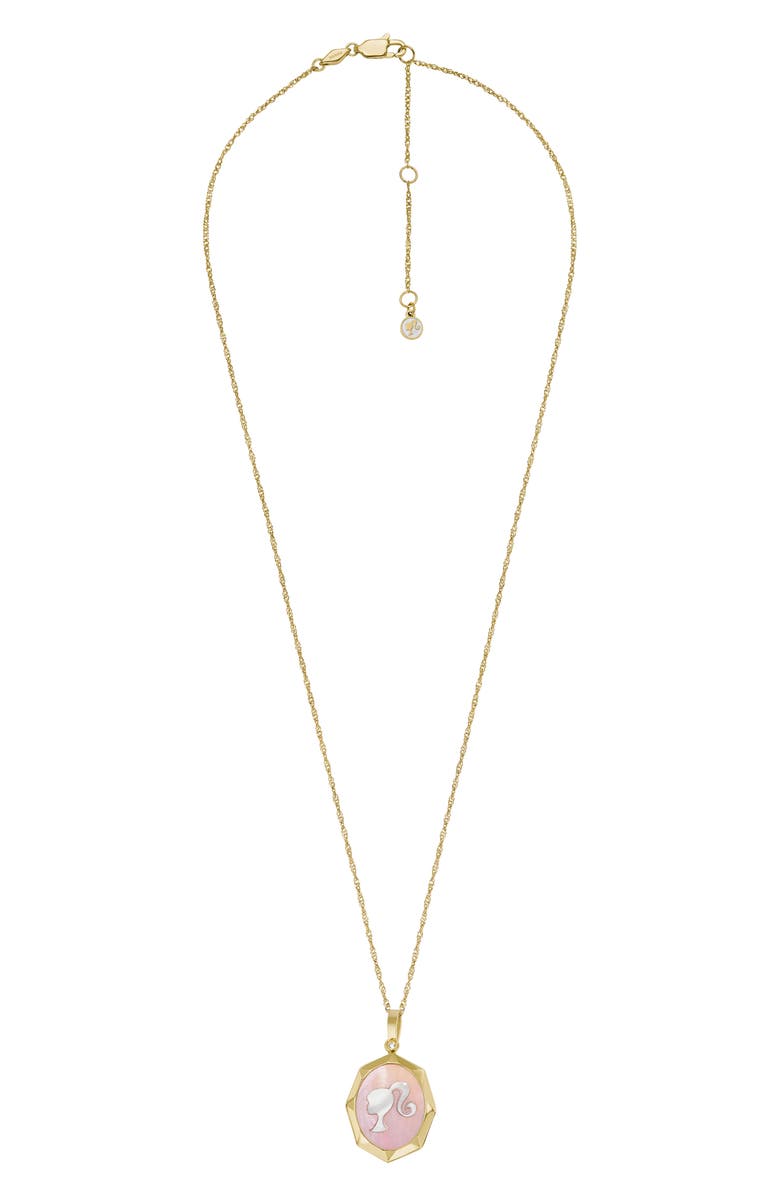 Fossil x Barbie<sup>®</sup> Locket Necklace, Main, color, 