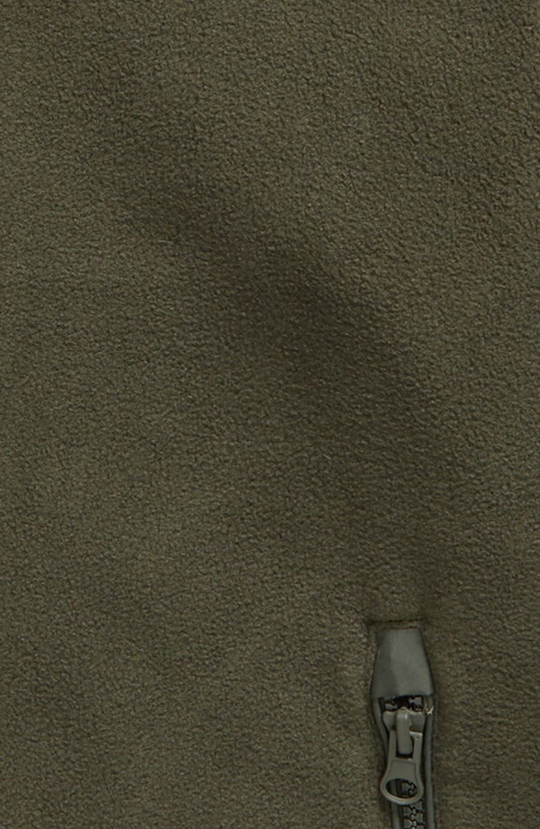 Save The Duck Kids' Neville Water Resistant Fleece Zip Hoodie, Alternate, color, Land Green