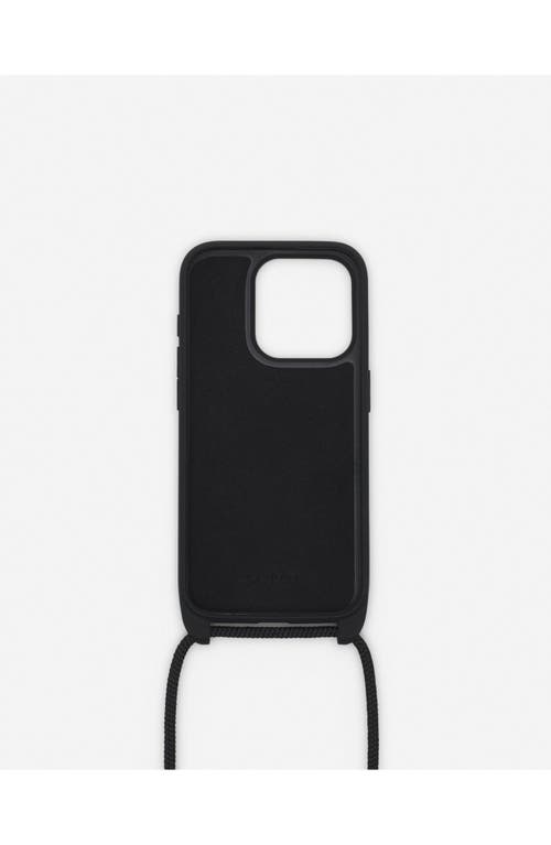 Shop Lanvin Concerto Arpège Leather Case For Iphone 15 In Black