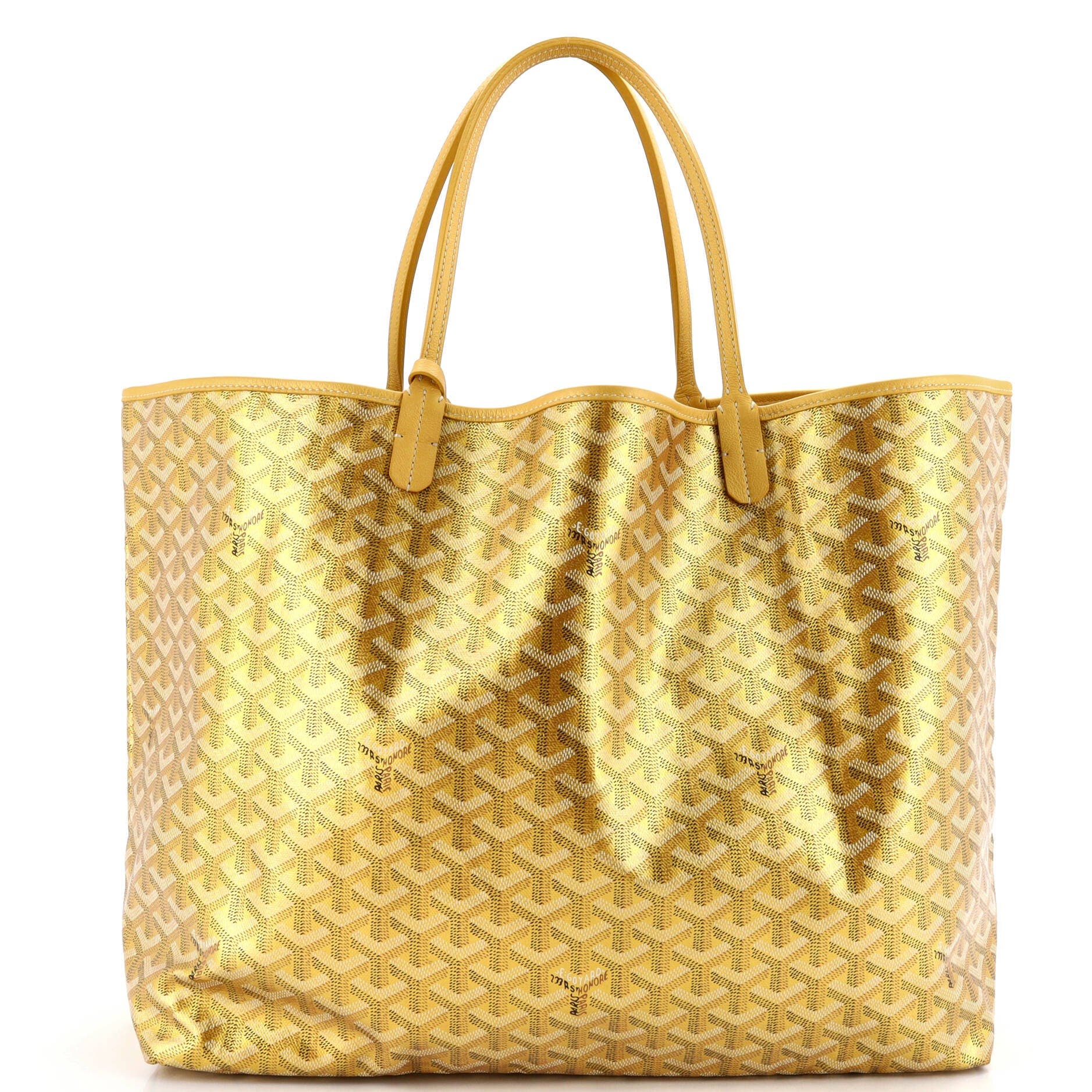 Pre-Owned Goyard Saint Louis Tote Precious Metals Coated Canvas GM, Alternate, color, Gold