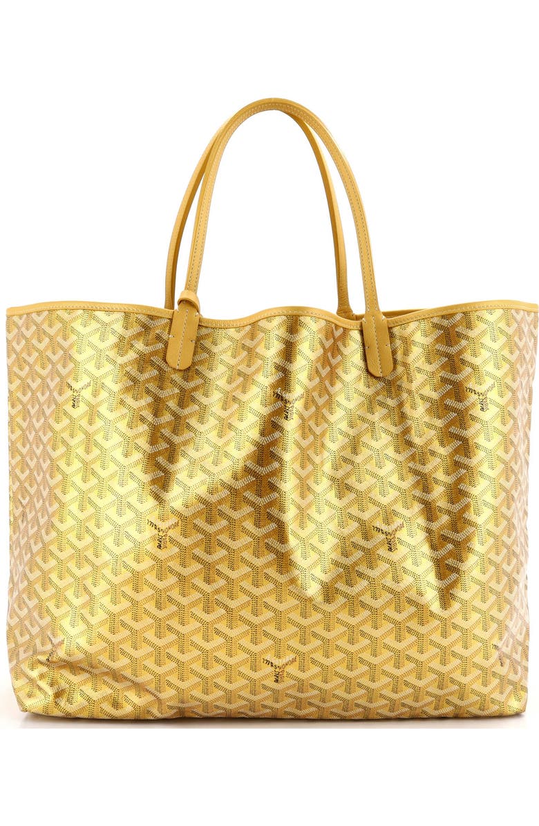 Pre-Owned Goyard Saint Louis Tote Precious Metals Coated Canvas GM, Alternate, color, Gold