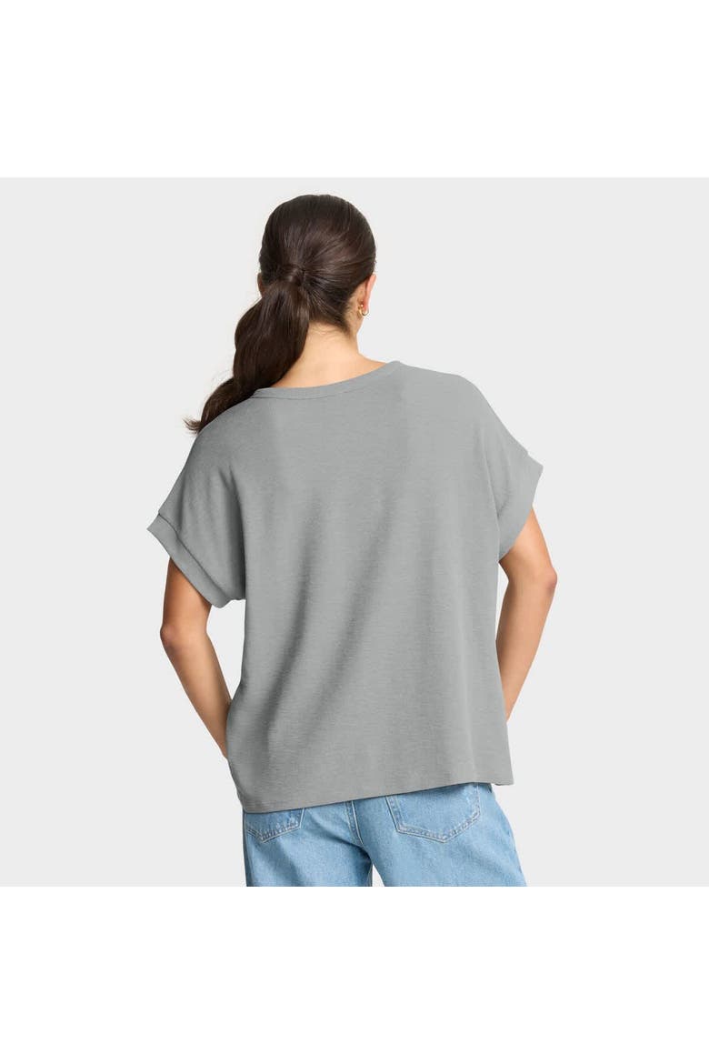 Women's Fanatics Heather Gray Seattle Seahawks Oversized Hometown Premium Henley Shirt, Alternate, color, Heather Gray