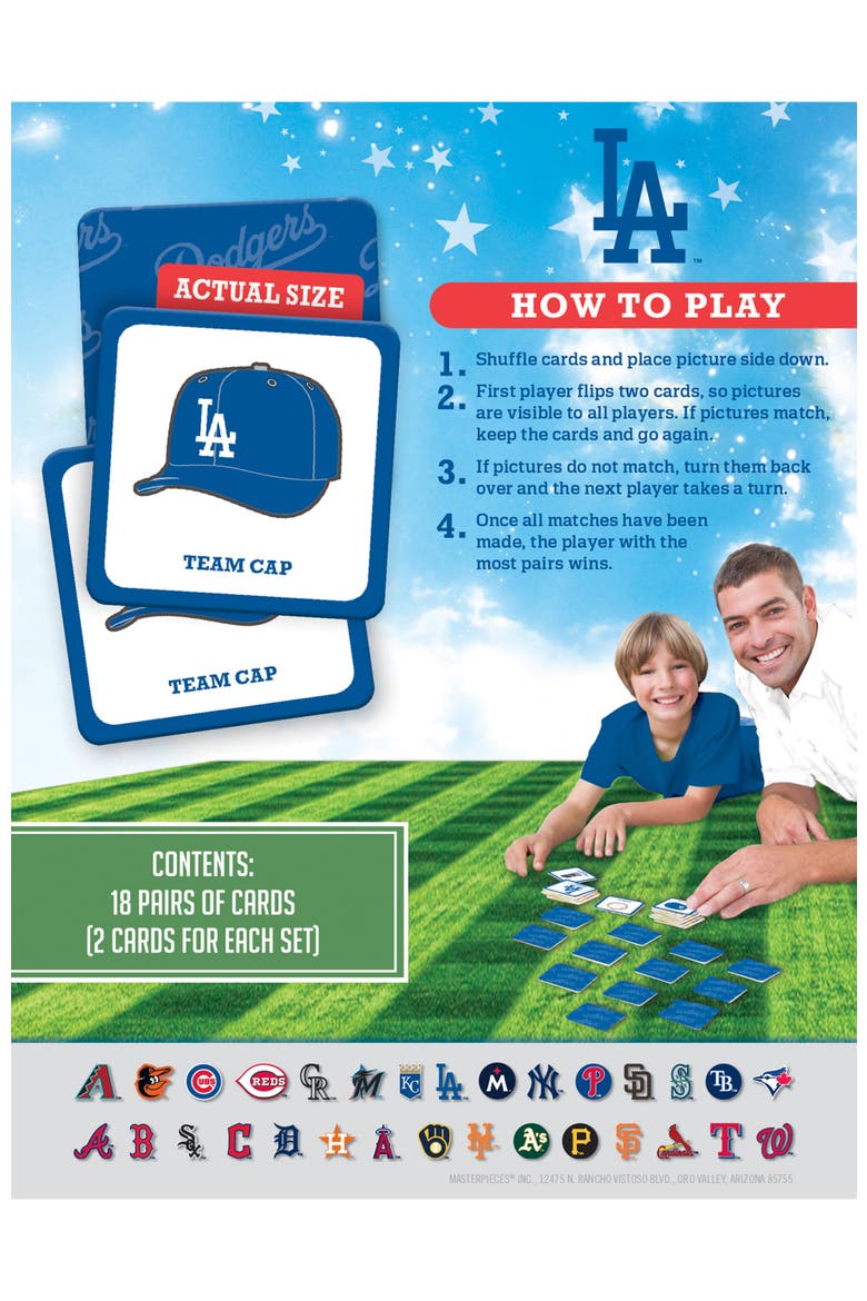 Los Angeles Dodgers Matching Game, Alternate, color, Multicolor