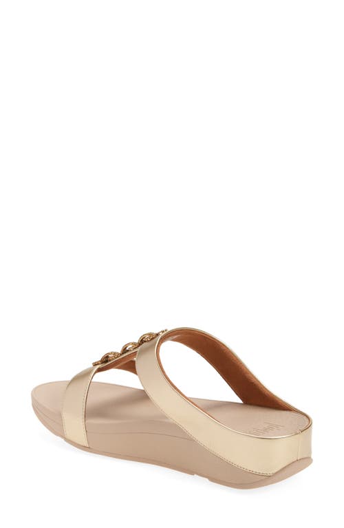 Fitflop Fino Sparkle Wedge Slide Sandal In Multi