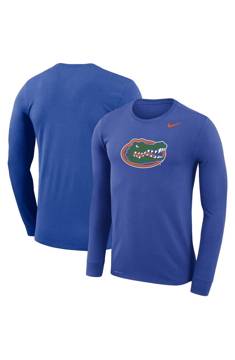 Nike Men's Nike Royal Florida Gators School Logo Legend Performance Long Sleeve T-Shirt, Main, color,