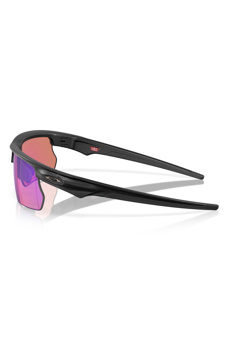 Oakley Bisphaera 68mm Prizm<sup>™</sup> Gradient Oversize Polarized Rectangular Sunglasses, Alternate, color, Black White
