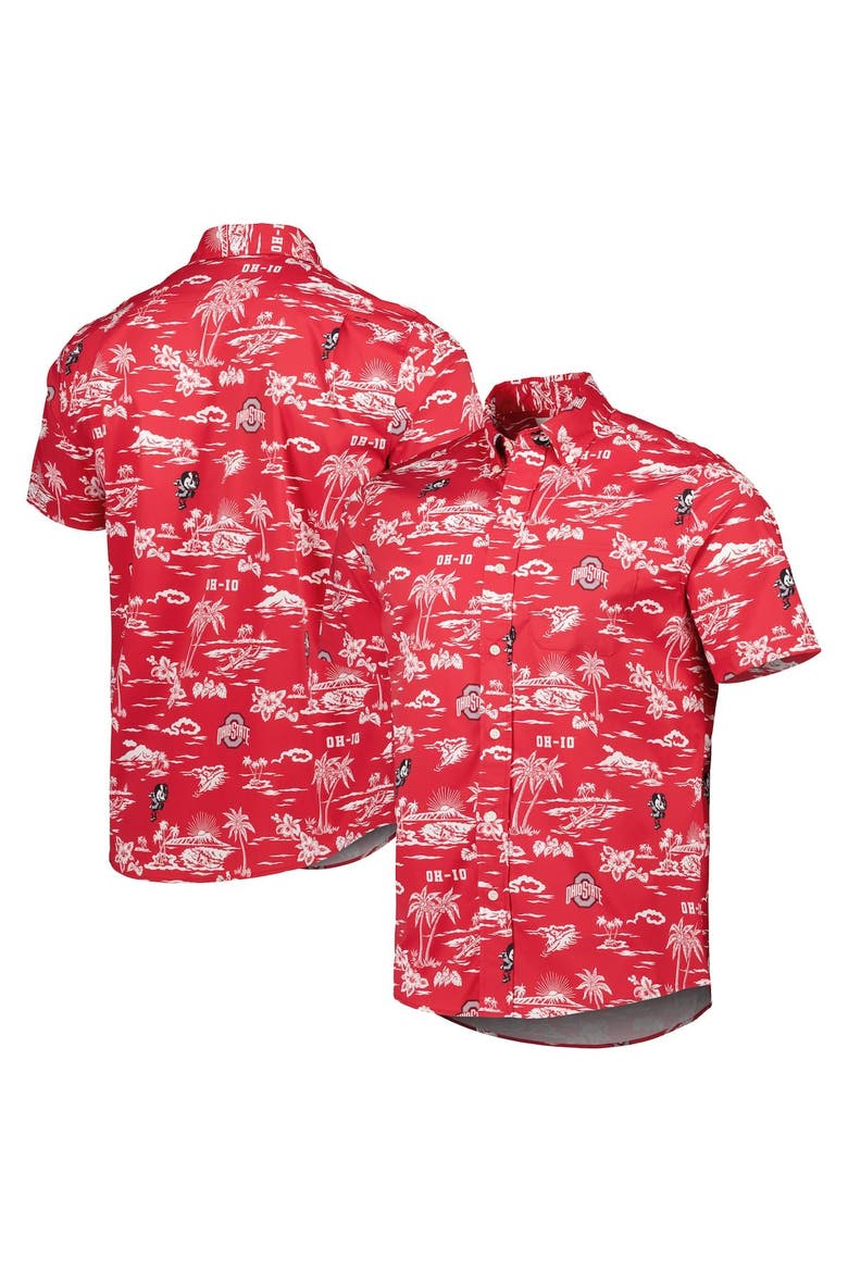 Men's Reyn Spooner Scarlet Ohio State Buckeyes Classic Button-Down Shirt, Main, color, Scarlet