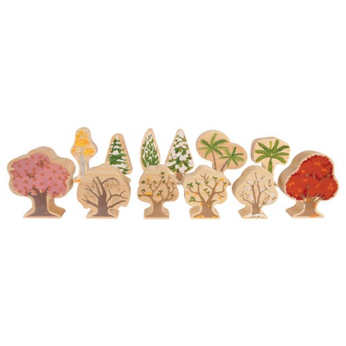 Kaplan Early Learning Company Four Seasons Wood Trees In Green