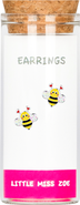 Little Miss Zoe Kids' Sterling Silver Bumblebee Stud Earrings in Gift Bottle