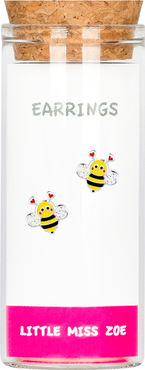 Little Miss Zoe Kids' Sterling Silver Bumblebee Stud Earrings in Gift Bottle