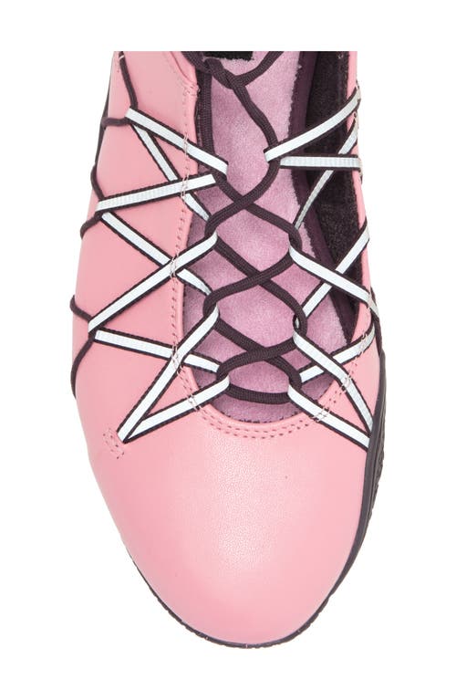 Jeffrey Campbell Regimen Ankle Wrap Sneaker In Pink Combo