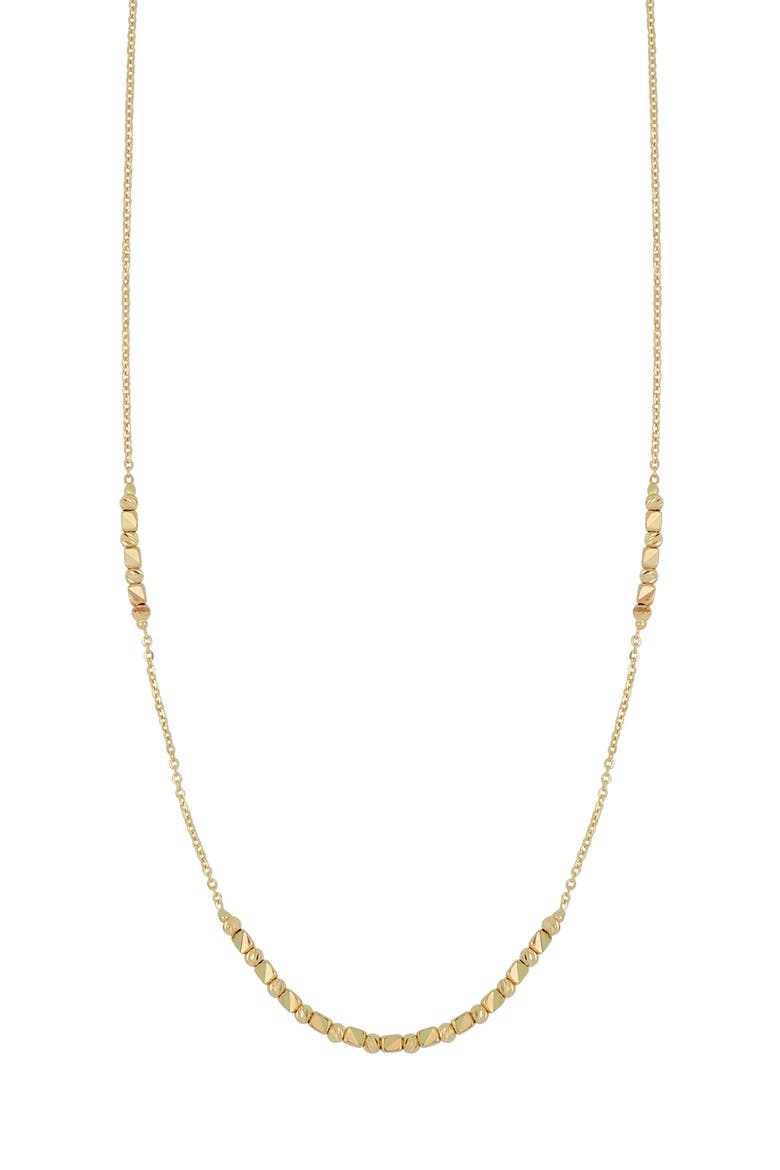 14K Gold Beaded Chain Necklace (Nordstrom Exclusive), Main, color, 14K YELLOW GOLD