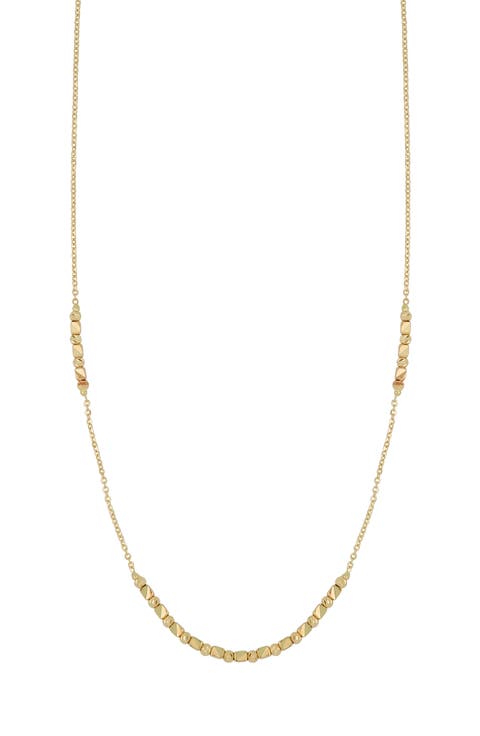 14K Gold Beaded Chain Necklace (Nordstrom Exclusive)
