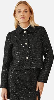 Yumi Boucle Sequin Jacket