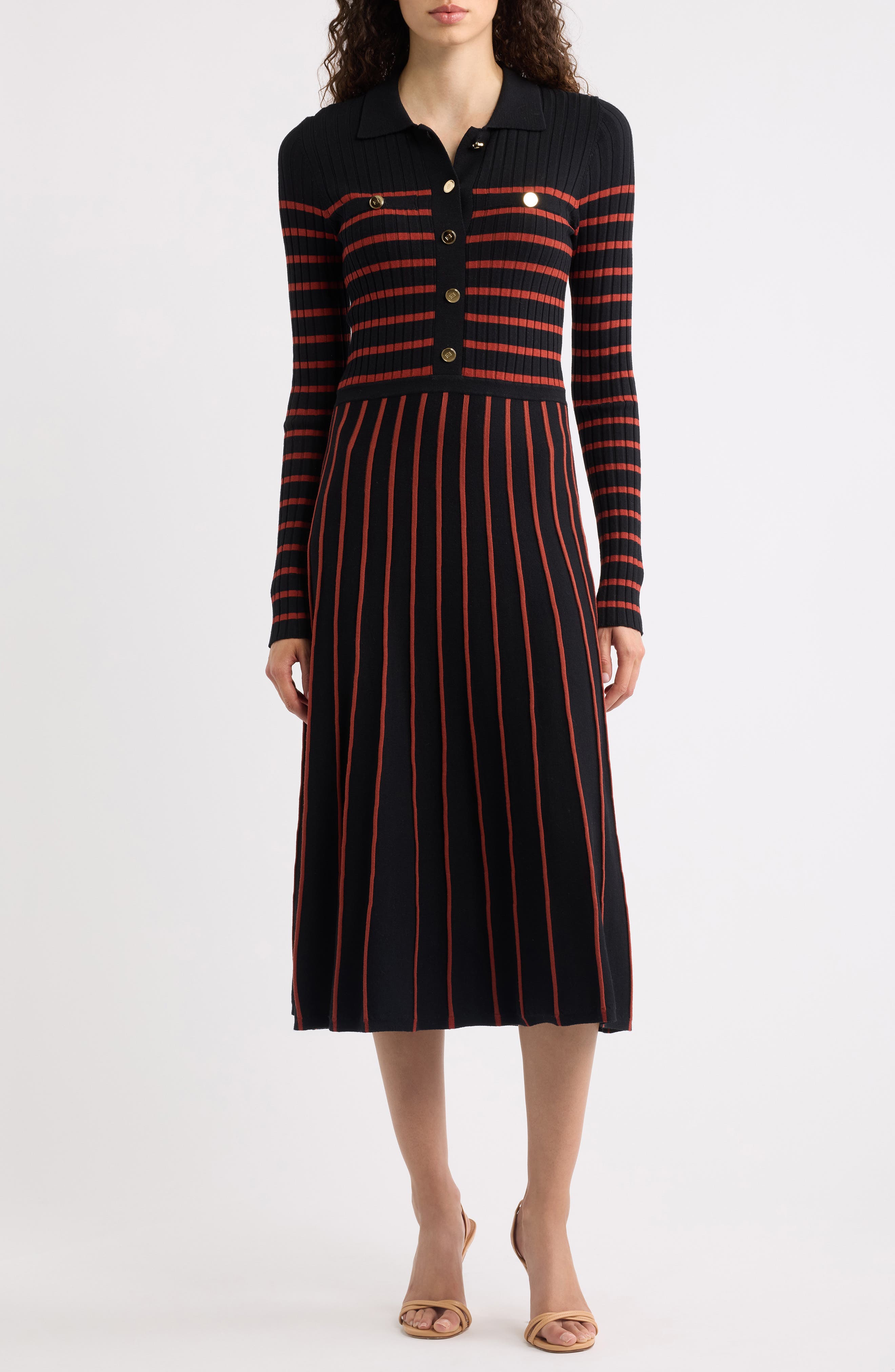 NOIR/ TOASTED SAFFRON STRIPE