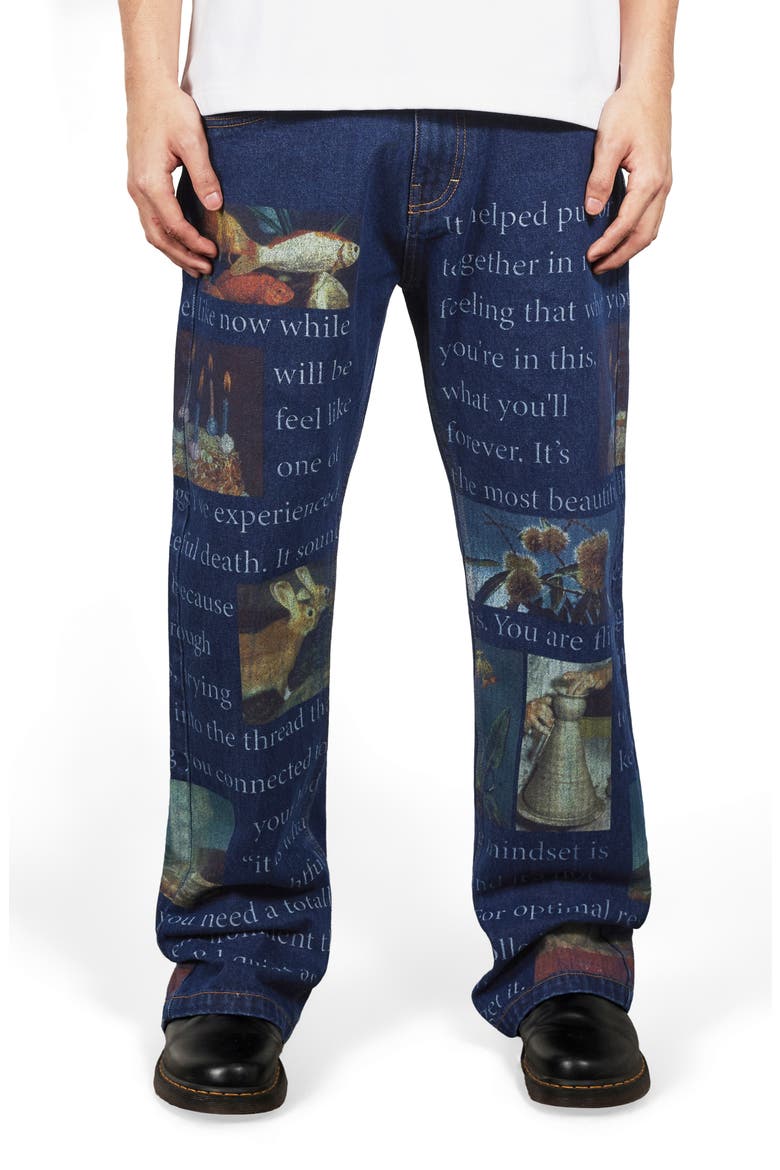 Connections Relaxed Straight Leg Jeans, Main, color, WASHED INDIGO