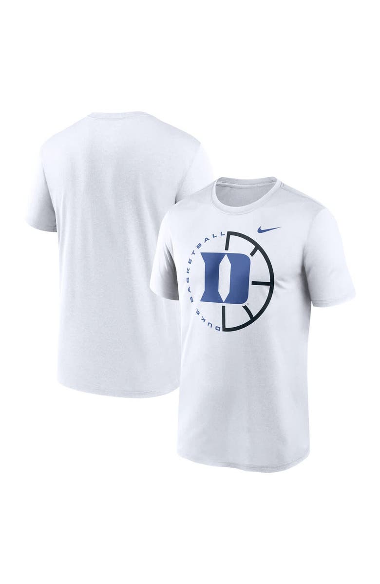 Nike Men's Nike White Duke Blue Devils Legend Basketball Icon Performance T-Shirt, Main, color, 
