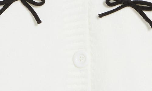 By Design Bow & Arrow Cardigan In White