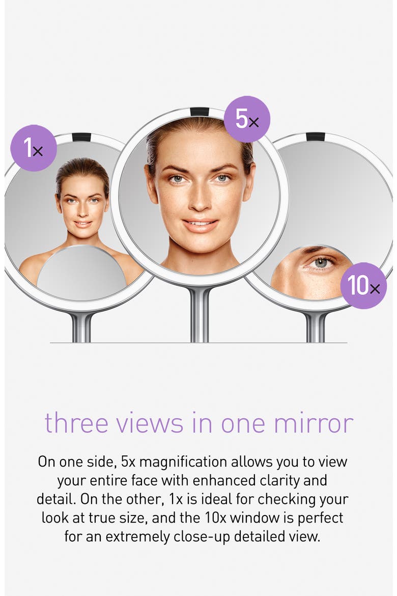 Trio Max Sensor Mirror, Alternate, color, BRUSHED STAINLESS STEEL