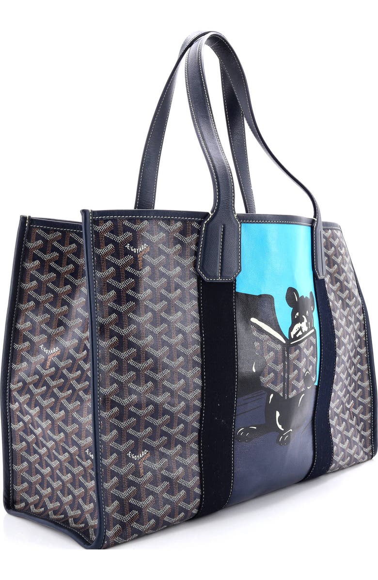 Pre-Owned Goyard Villette Tote Printed Coated Canvas MM, Alternate, color, Blue