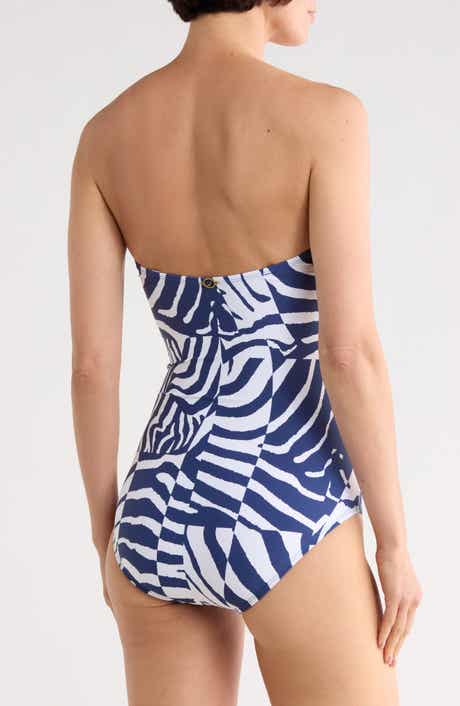 JANTZEN Flora Bandeau One-Piece Swimsuit
