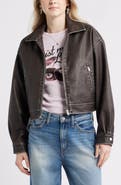 BP. Washed Faux Leather Jacket