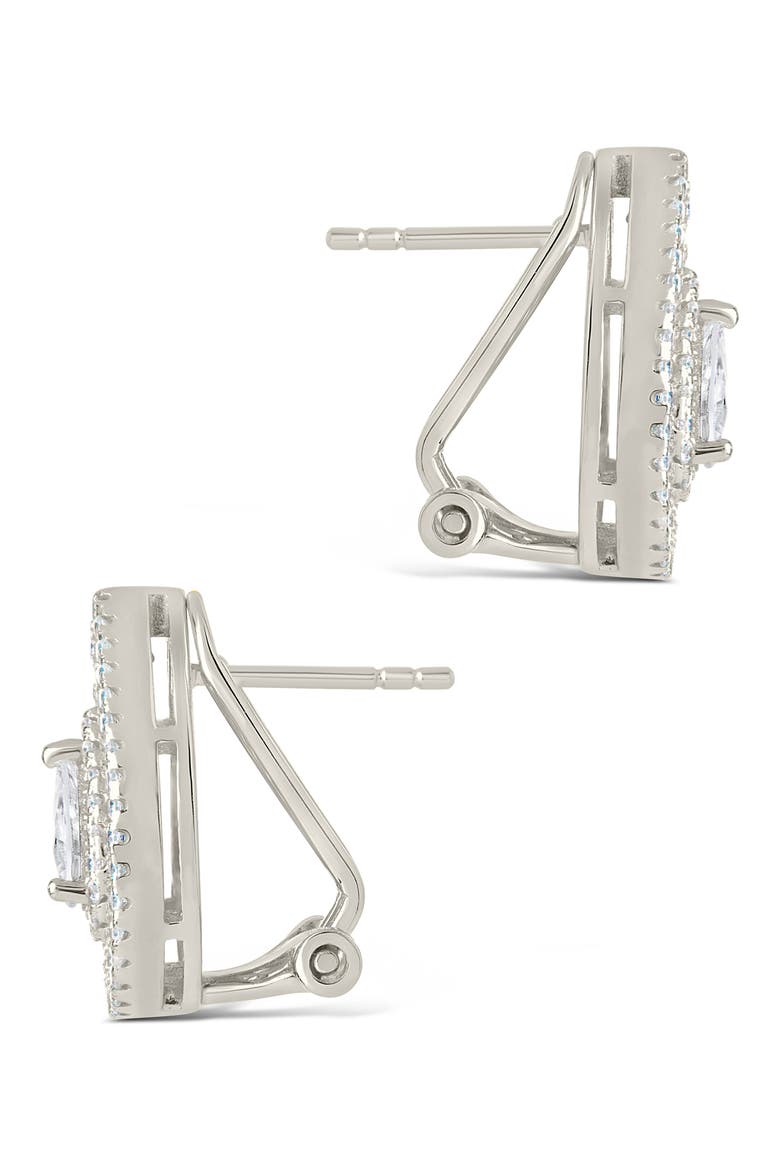Scarlett CZ Teardrop Stud Earrings, Alternate, color, SILVER