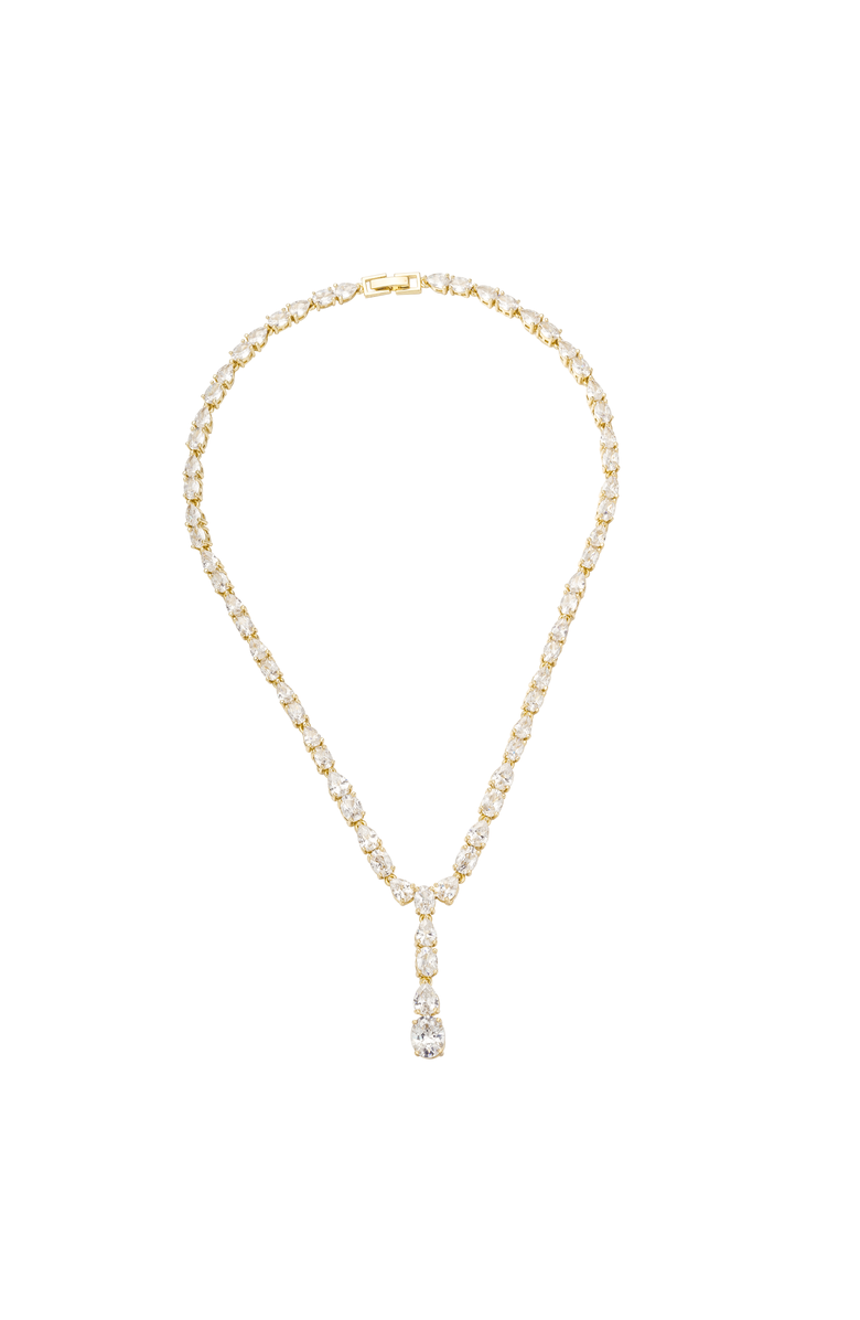 Untamed Petals Gravity Crystal Necklace, Alternate, color, Gold