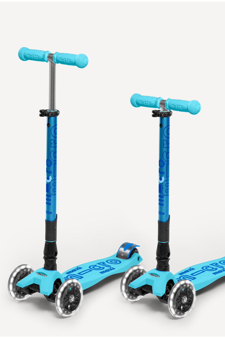 Maxi Foldable LED Scooter for Ages 5-12, Alternate, color, Bright Blue