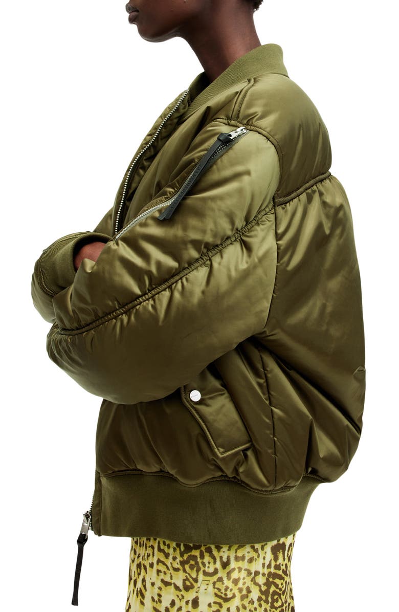AllSaints Roomer Puffer Bomber Jacket, Alternate, color, 