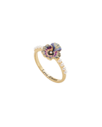 Fable England Pansy & Pearl Ring