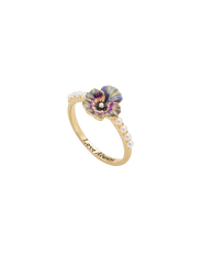 Fable England Pansy & Pearl Ring