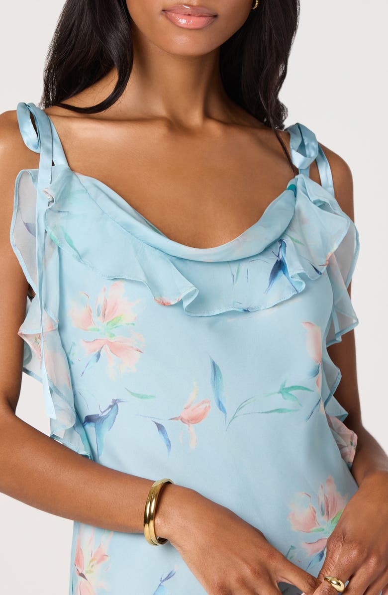 ASTR the Label Nissa Floral High-Low Dress, Alternate, color, Blue Floral