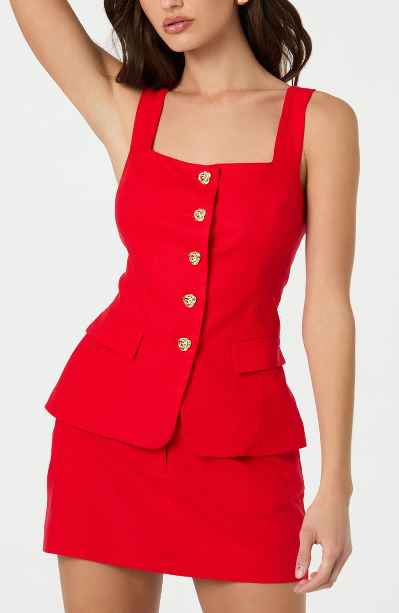 ASTR the Label Square Neck Vest, Alternate, color, Red