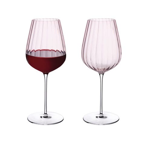 Round Up Dusty Rose Red Wine, Set of 2