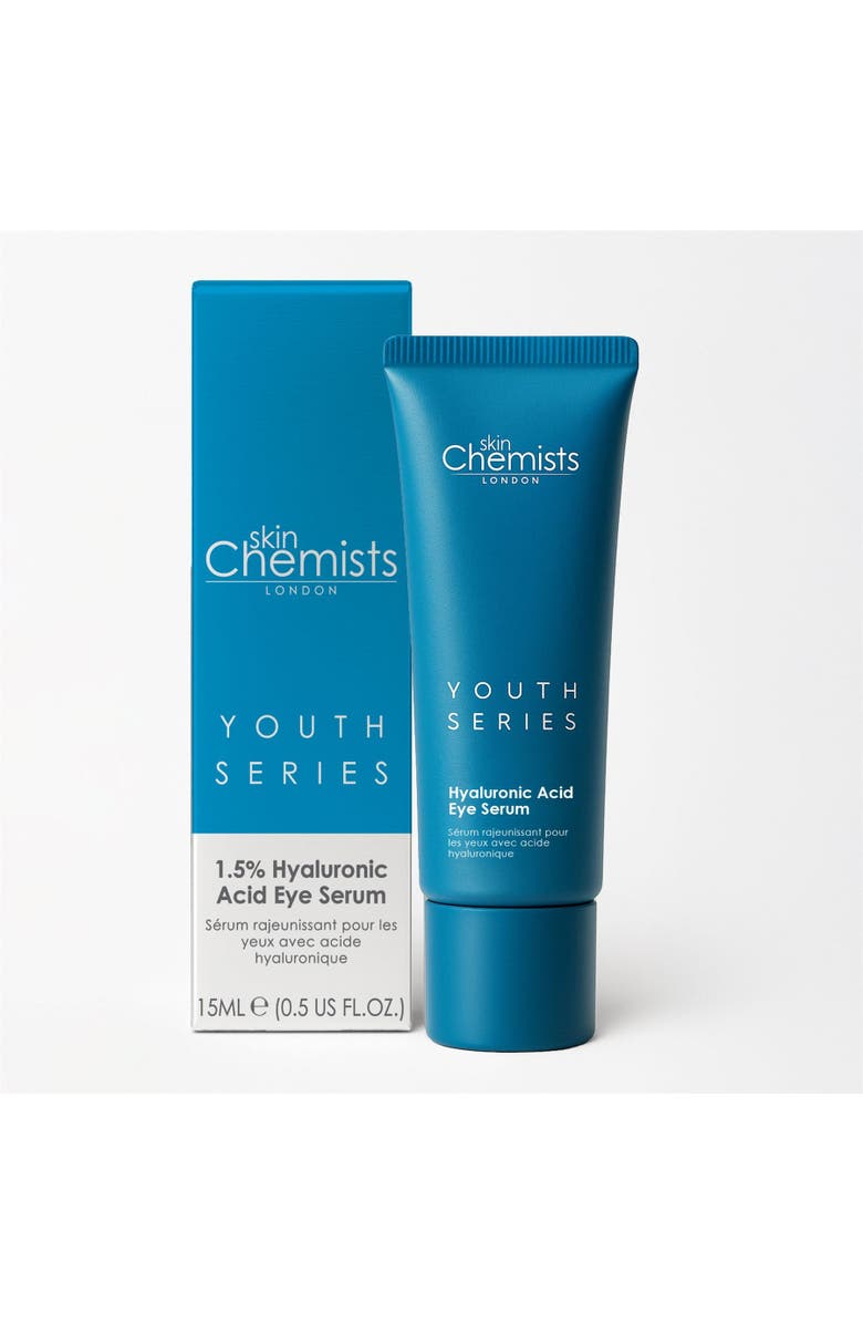 SKINCHEMISTS Youth Series 1.5% Hyaluronic Acid Eye Serum 15ml for Dryness, Fine Lines & Wrinkles, Alternate, color, White