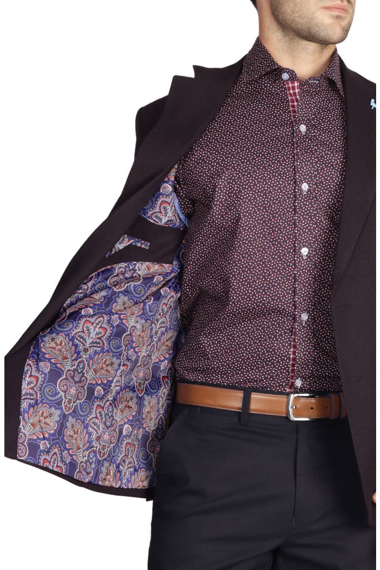 Solid Textured Sport Coat, Alternate, color, PLUM