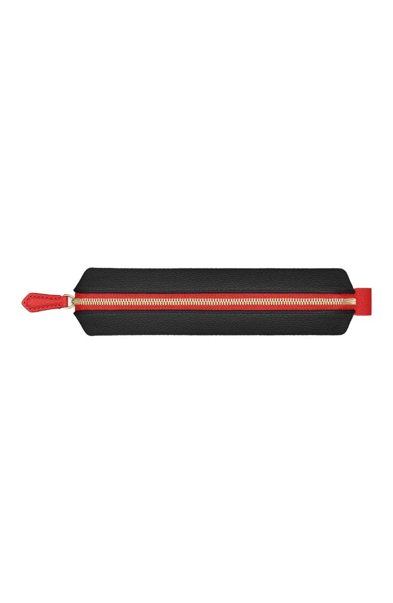 MAISON de SABRÉ Leather Pencil Case, Alternate, color, Rouge Noir