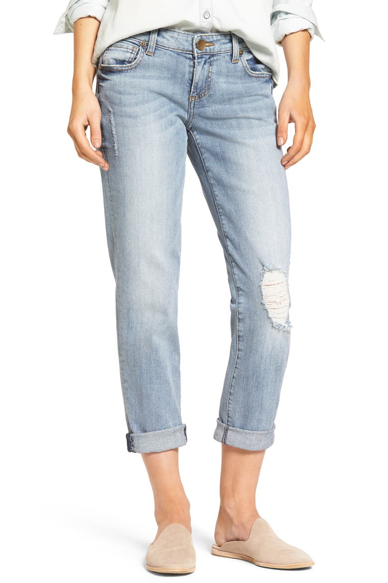 Catherine Distressed Boyfriend Jeans, Main, color, REGARDED