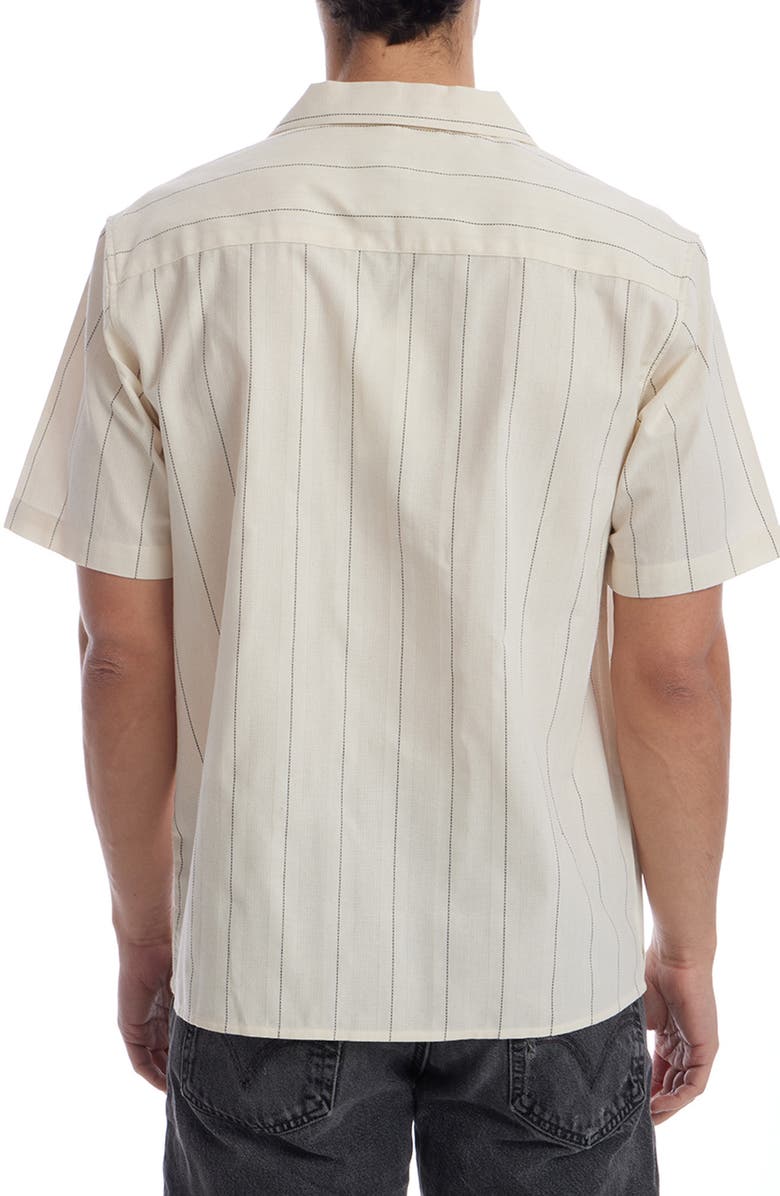 PX Pinstripe Stitch Camp Shirt, Alternate, color, Cream