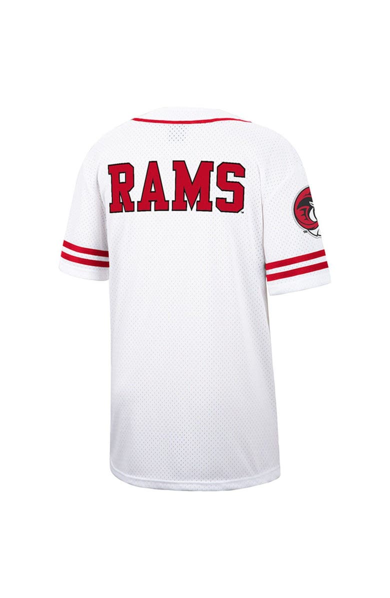 COLOSSEUM Men's Colosseum White Winston-Salem State Rams Free Spirited Mesh Button-Up Baseball Jersey, Alternate, color, White