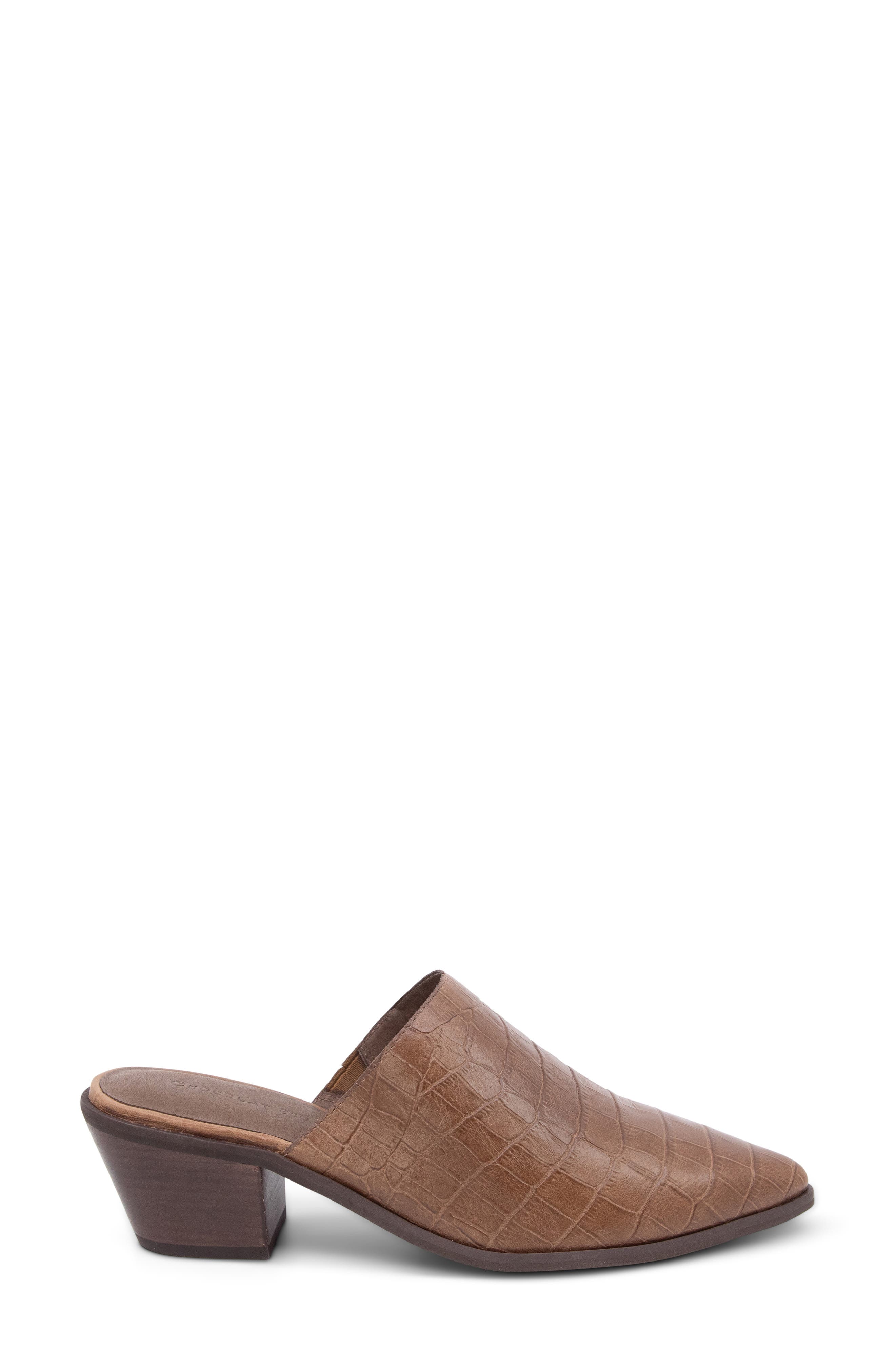Cellia Pointed Toe Mule, Alternate, color, BROWN EMBOSSED CROCO