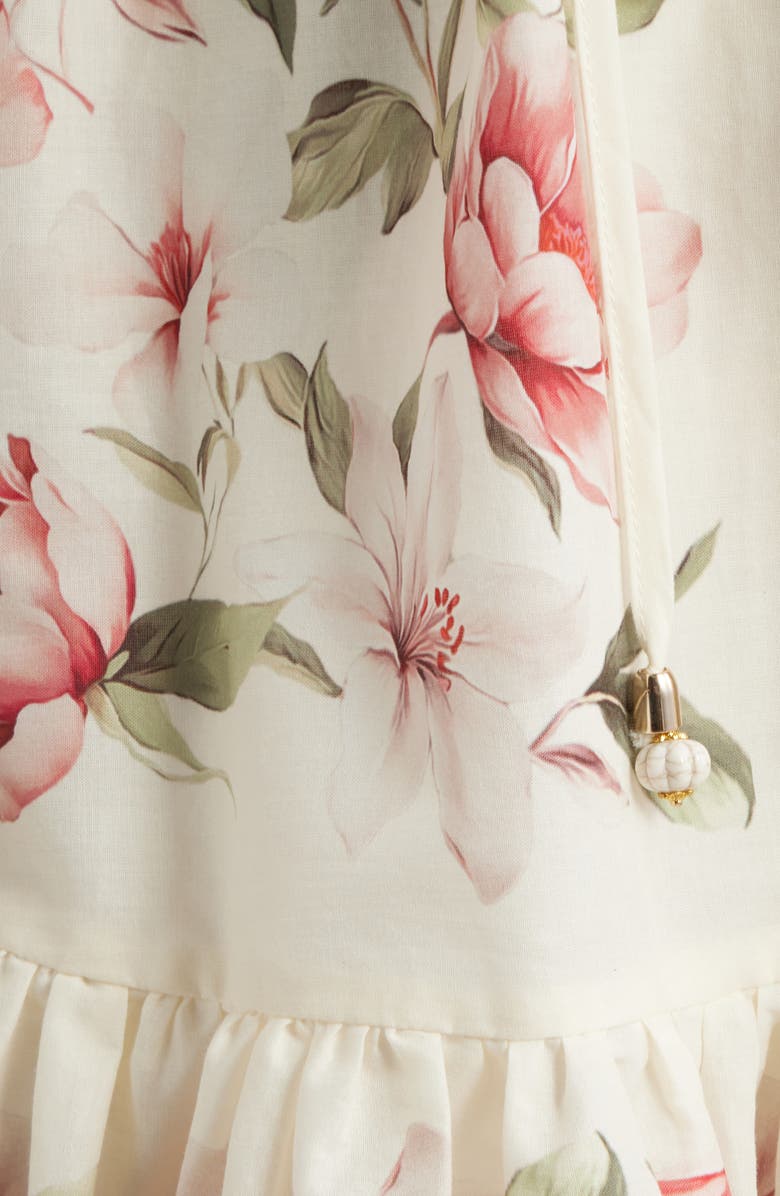 Sam Edelman Floral Print Long Sleeve Dress, Alternate, color, Ivory Multi