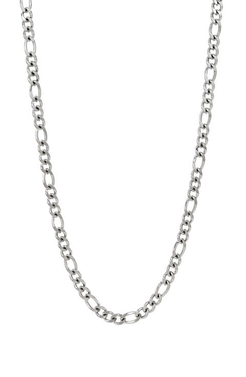 Men's Stainless Steel Figaro Chain Necklace