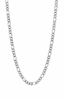 Men's Stainless Steel Figaro Chain Necklace