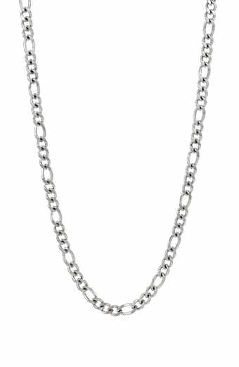 Men's Stainless Steel Figaro Chain Necklace