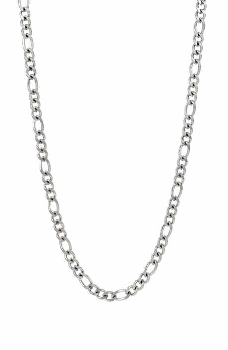 Men's Stainless Steel Figaro Chain Necklace