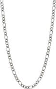 Ed Hardy Men's Stainless Steel Figaro Chain Necklace
