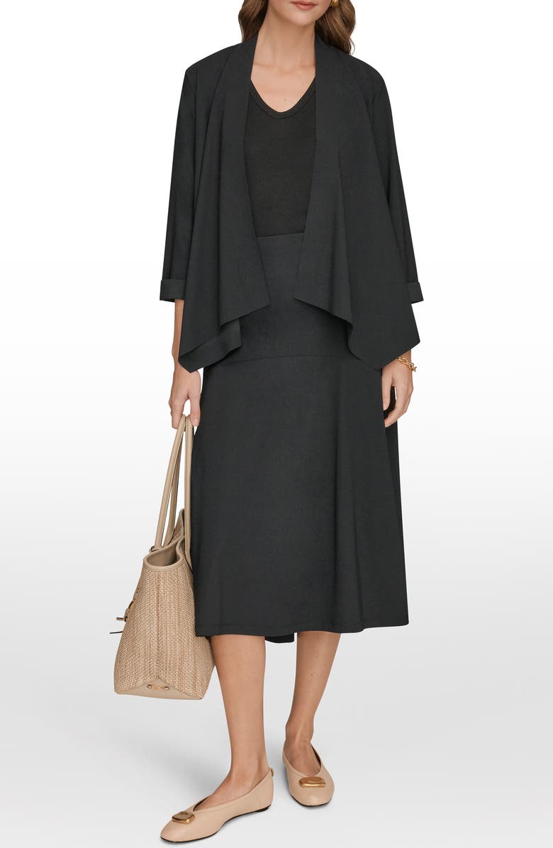 Donna Karan New York Open Front Jacket, Alternate, color, Black